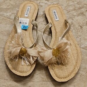 Alfani Tan Sandals with Bohemian Flair